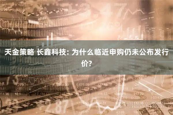 天金策略 长鑫科技: 为什么临近申购仍未公布发行价?